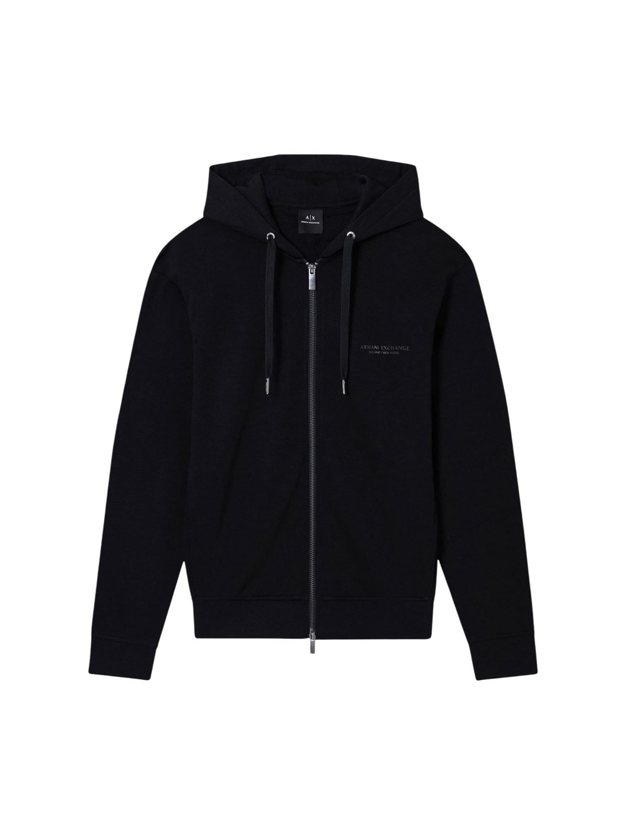 Giacca di felpa 'XM001293 AF20934' di ARMANI EXCHANGE in nero: frontale