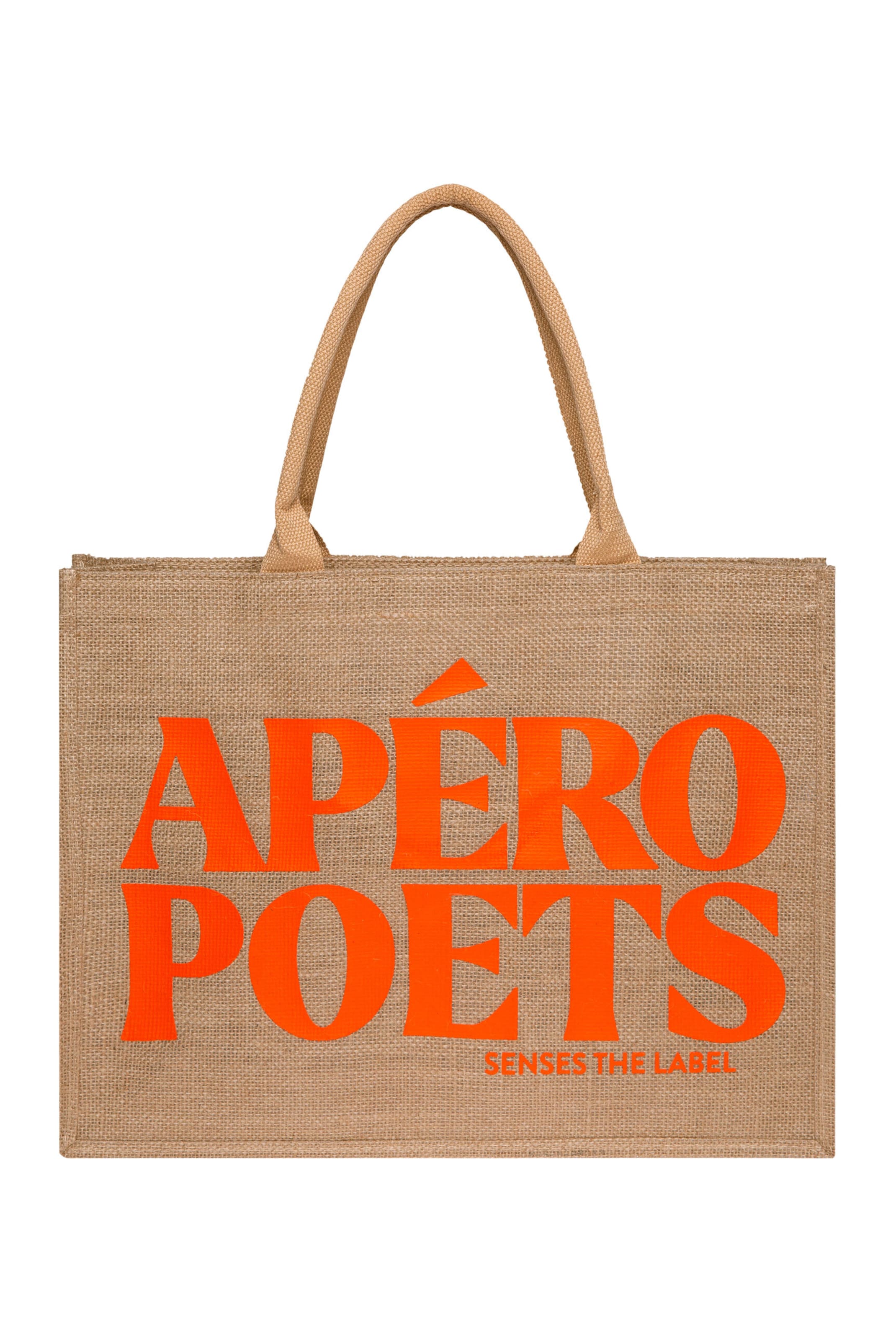 SENSES.THE LABEL Shopper AN:SE aus Jute in Beige: Vorderseite