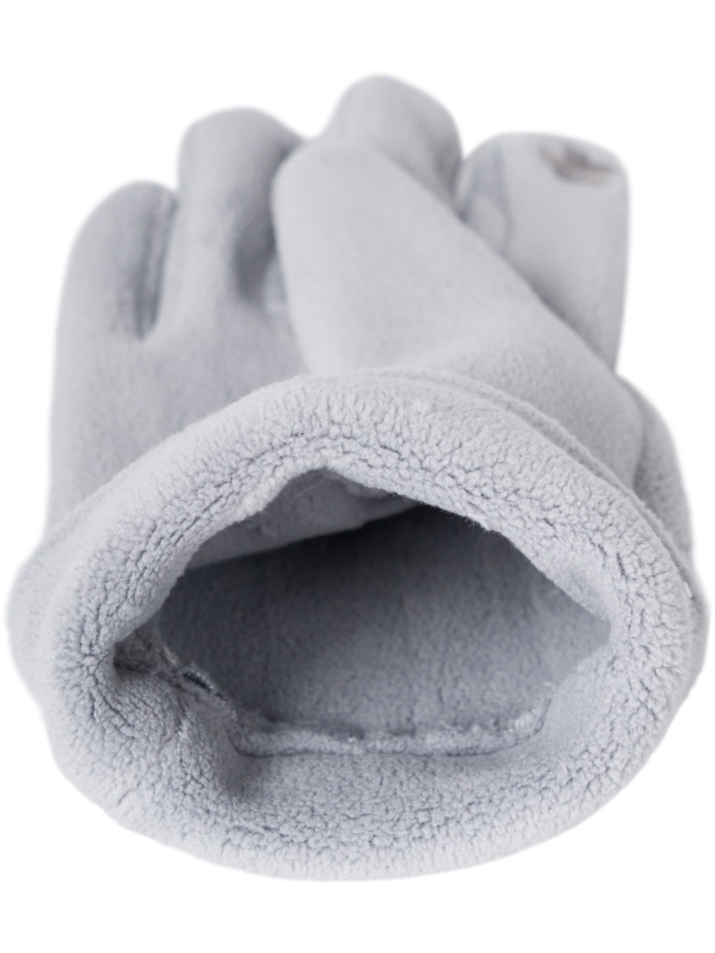 styleBREAKER Fingerhandschuhe 'Einfarbige Touchscreen Fleece Handschuhe'‌‌‌‌‌‌‌‌ in Grau