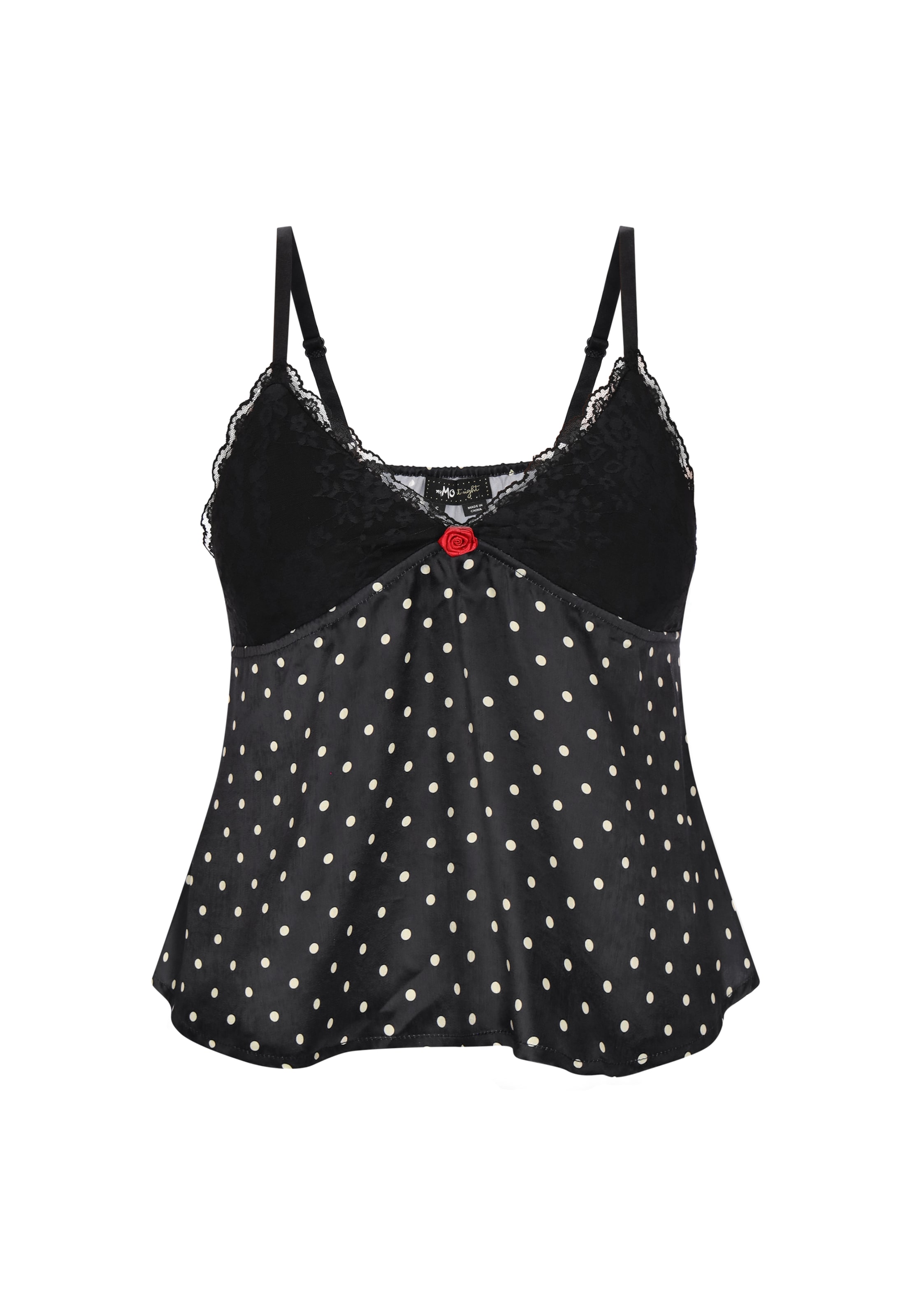 myMo at night Top 'Party' in Zwart: voorkant