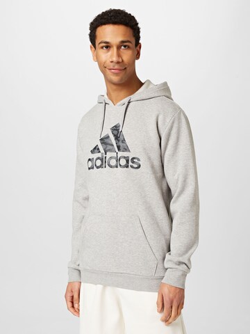 ADIDAS SPORTSWEAR - Sweatshirt de desporto 'Camo' em cinzento: frente