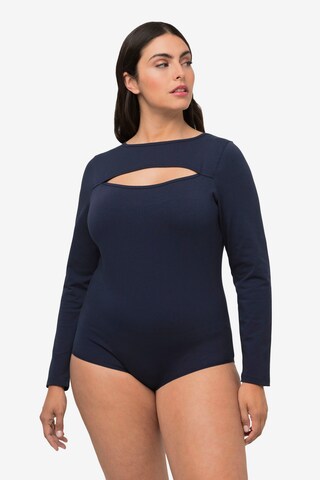 Shirtbody Ulla Popken en bleu