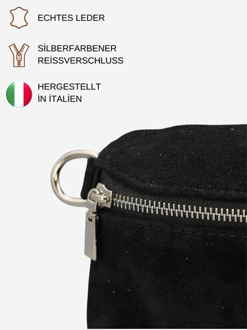 Brise Schultertasche 'Afia Suede' in Schwarz