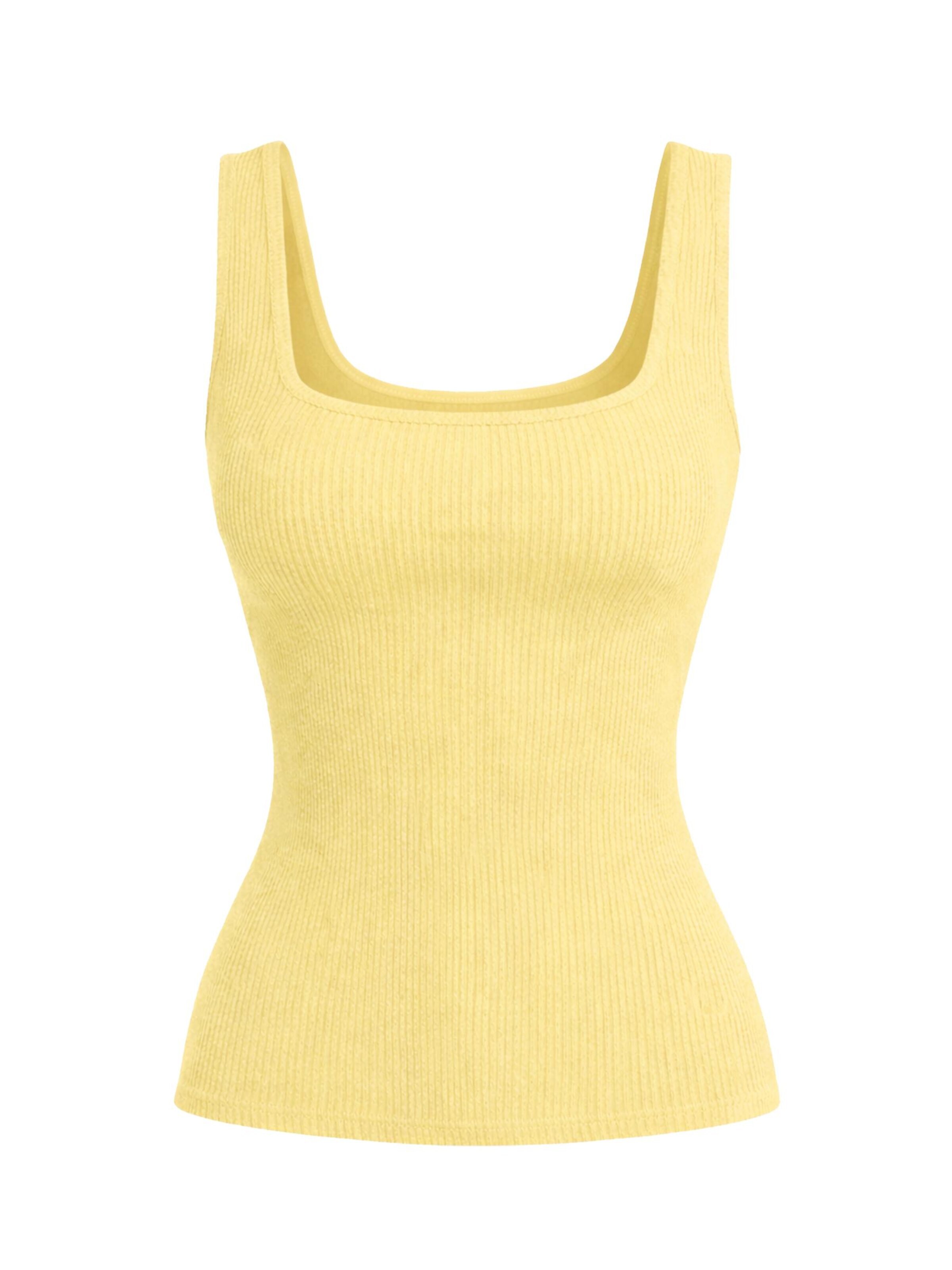 PANTHEROAR Top 'Caro Neck Sleeveless Top'‌ in Gelb: Vorderseite