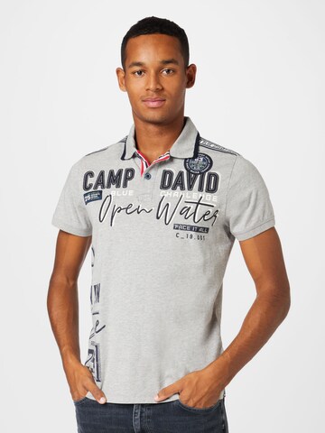 CAMP DAVID Shirt 'Ocean´s Seven I' in Grijs: voorkant