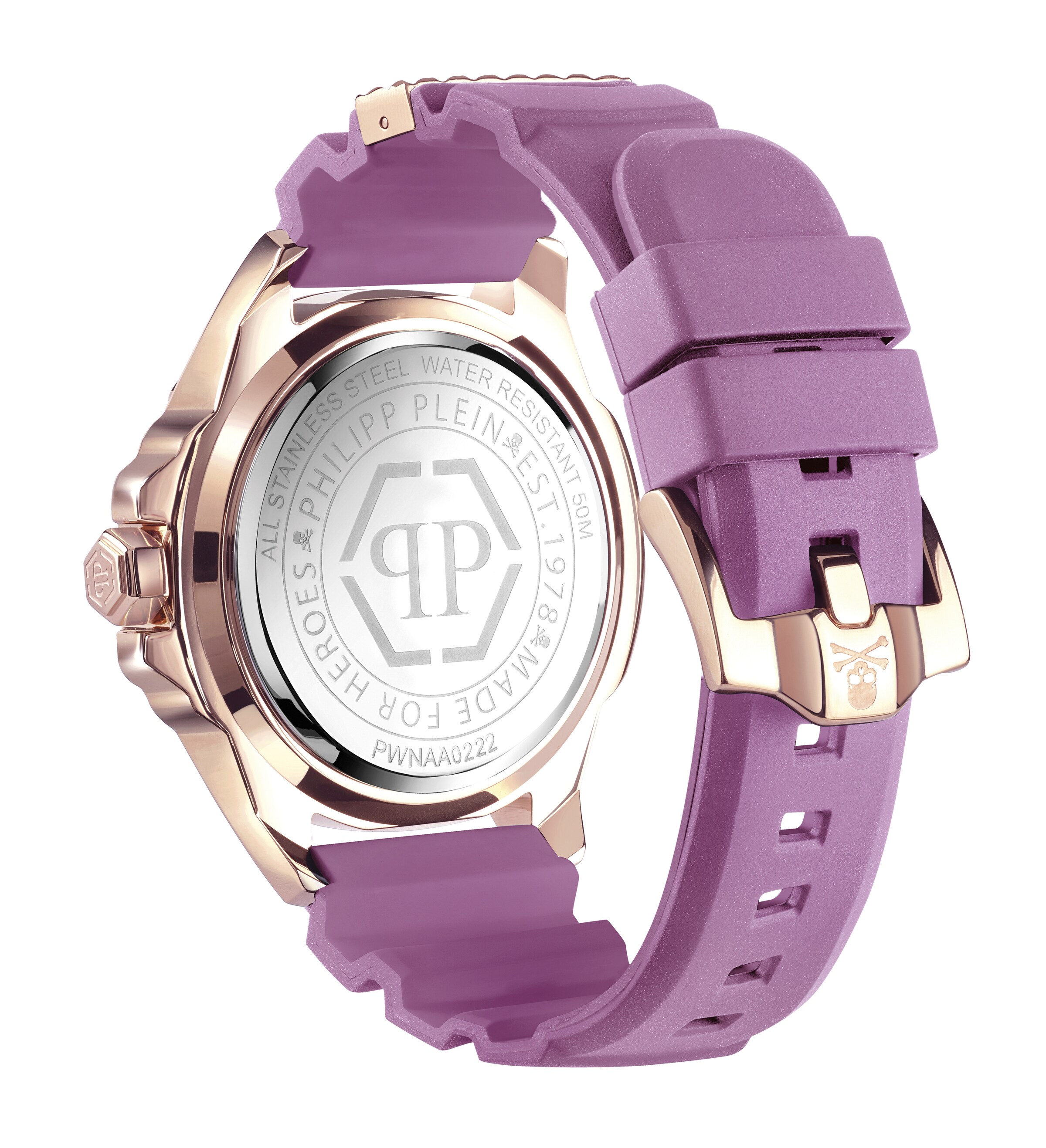 Montre à affichage analogique 'The $kull' Philipp Plein Watches en violet