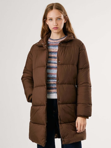 Manteau d’hiver 'Tatum' Pepe Jeans en marron : devant