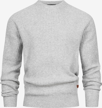 INDICODE JEANS Sweater 'INPeace' in Grey: front