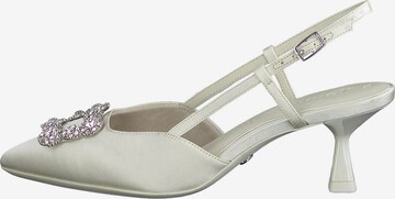 TAMARIS Slingback Pumps in White