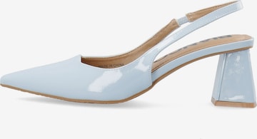 Décolleté sling 'Maralyn' di Bianco in blu: frontale
