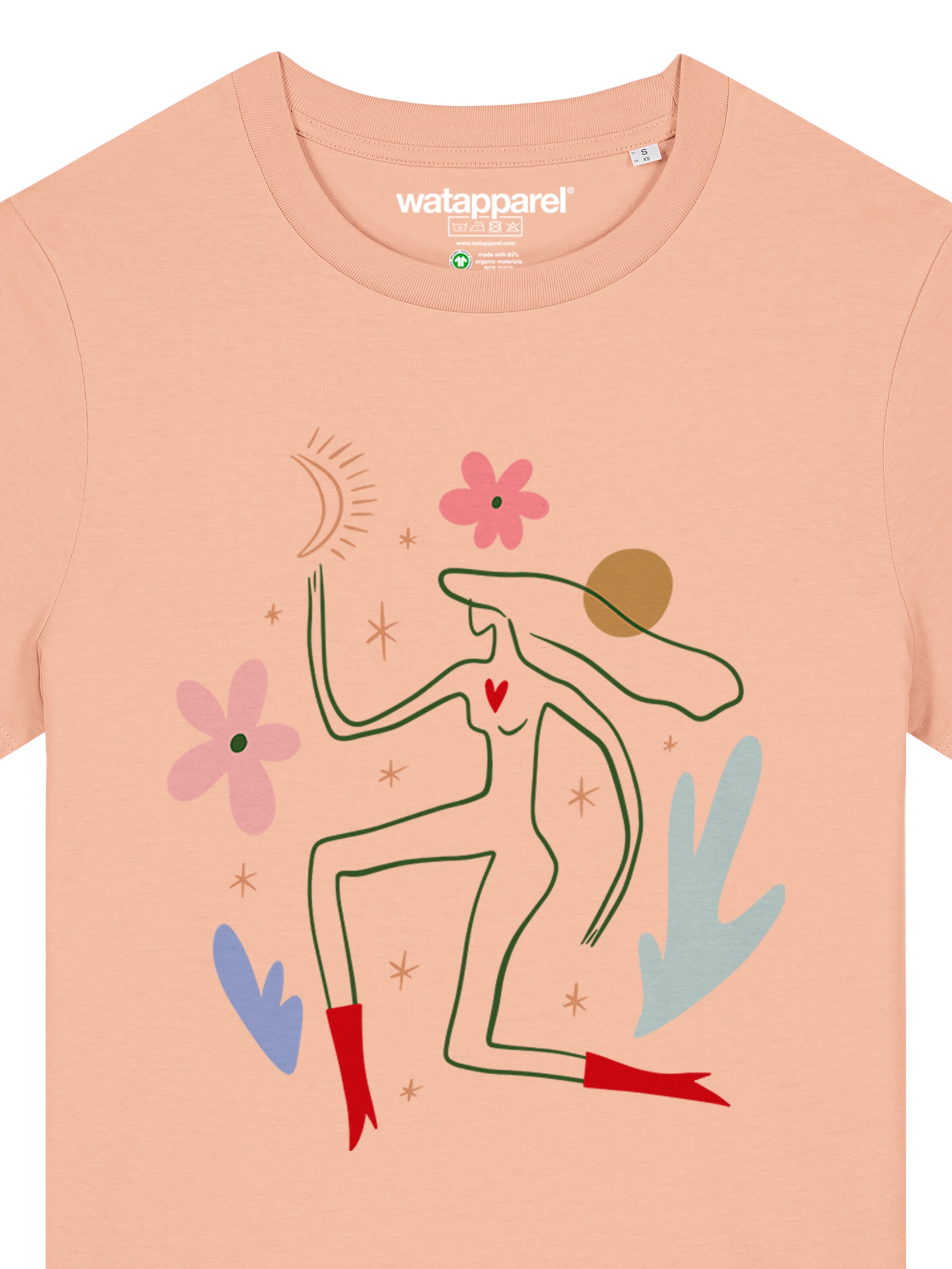 Maglietta 'Love And Flex' di Watapparel in arancione