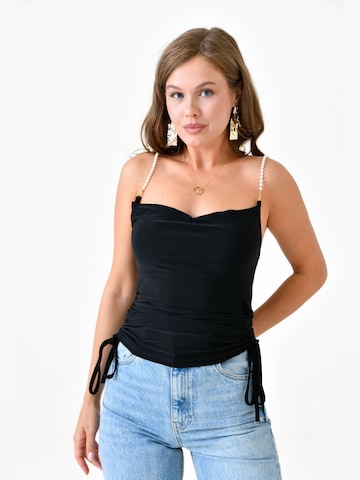 WOMAN VISION Top in Schwarz: Vorderseite