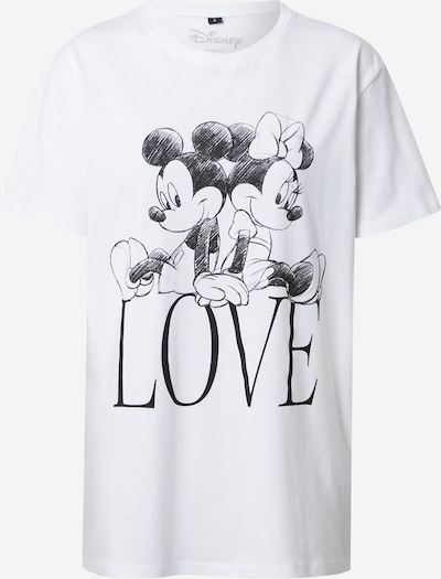 Merchcode T-shirt 'Minnie Loves Mickey' en noir / blanc, Vue avec produit