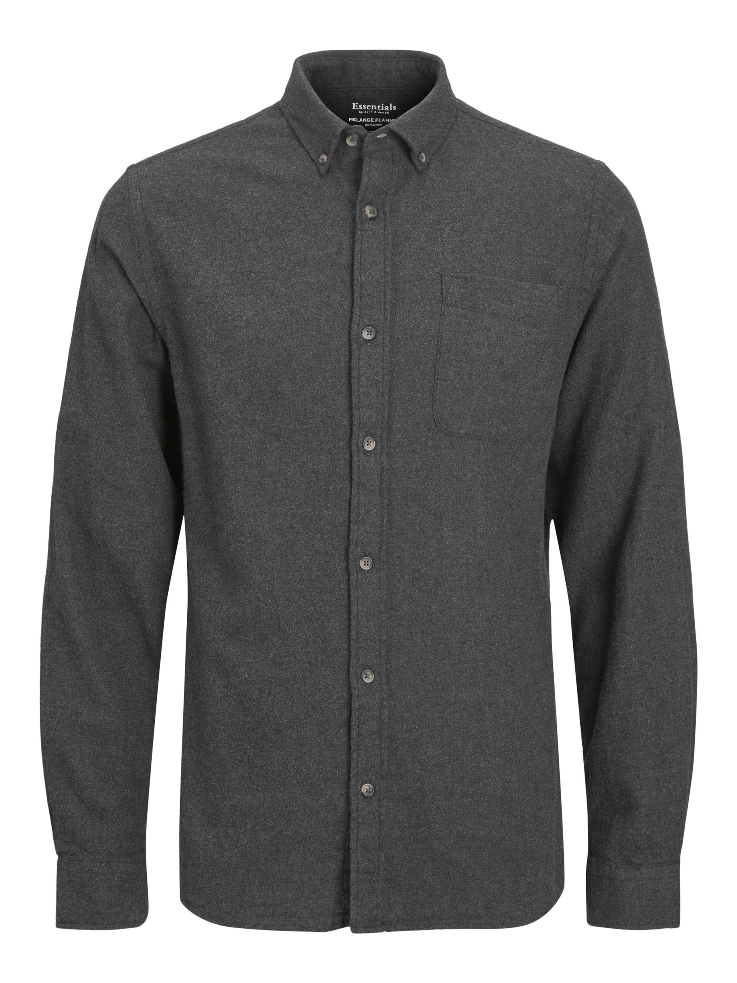 JACK & JONES Slim Fit Skjorte 'JJEClassic' i grå: forside