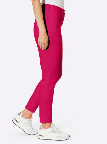 Slimfit Pantaloni con piega frontale di heine in rosa