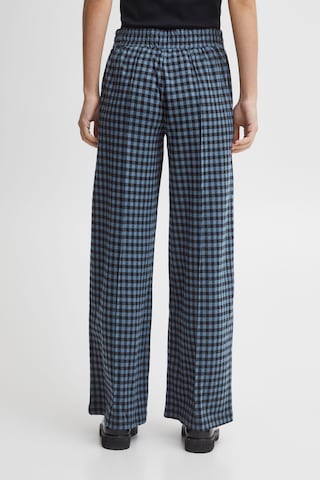 ICHI Wide leg Pants 'KATE' in Blue