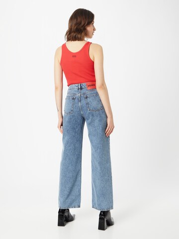 HUGO Red Wide leg Jeans in Blauw