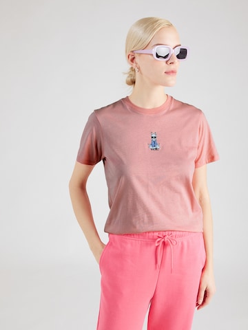 Iriedaily T-shirt 'Lama Lama' i rosa: framsida