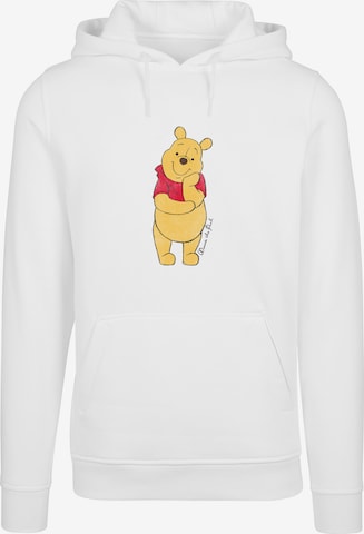 F4NT4STIC Sweatshirt 'Disney Winnie The Pooh Classic' in Wit: voorkant