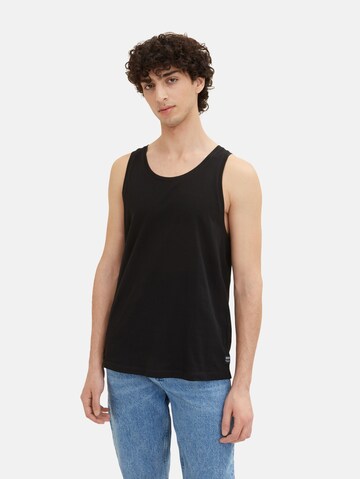 T-Shirt TOM TAILOR DENIM en noir : devant