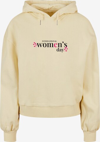 Merchcode Sweatshirt 'International Women's Day 5' in Yellow: front