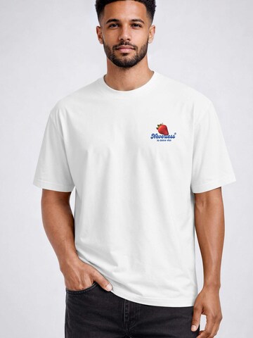 Neverless Shirt 'Strawberry' in White