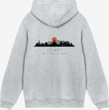 F4NT4STIC Sweater 'Escape Discover the World Asian Town' in Grey: front