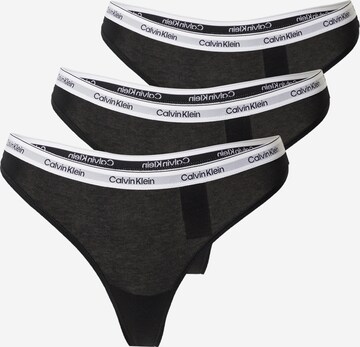 Calvin Klein Thong in Black: front