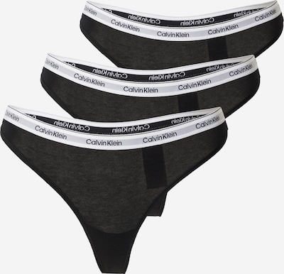 Calvin Klein String in schwarz / weiß, Produktansicht