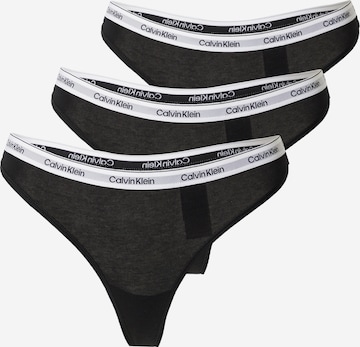 String Calvin Klein en noir : devant