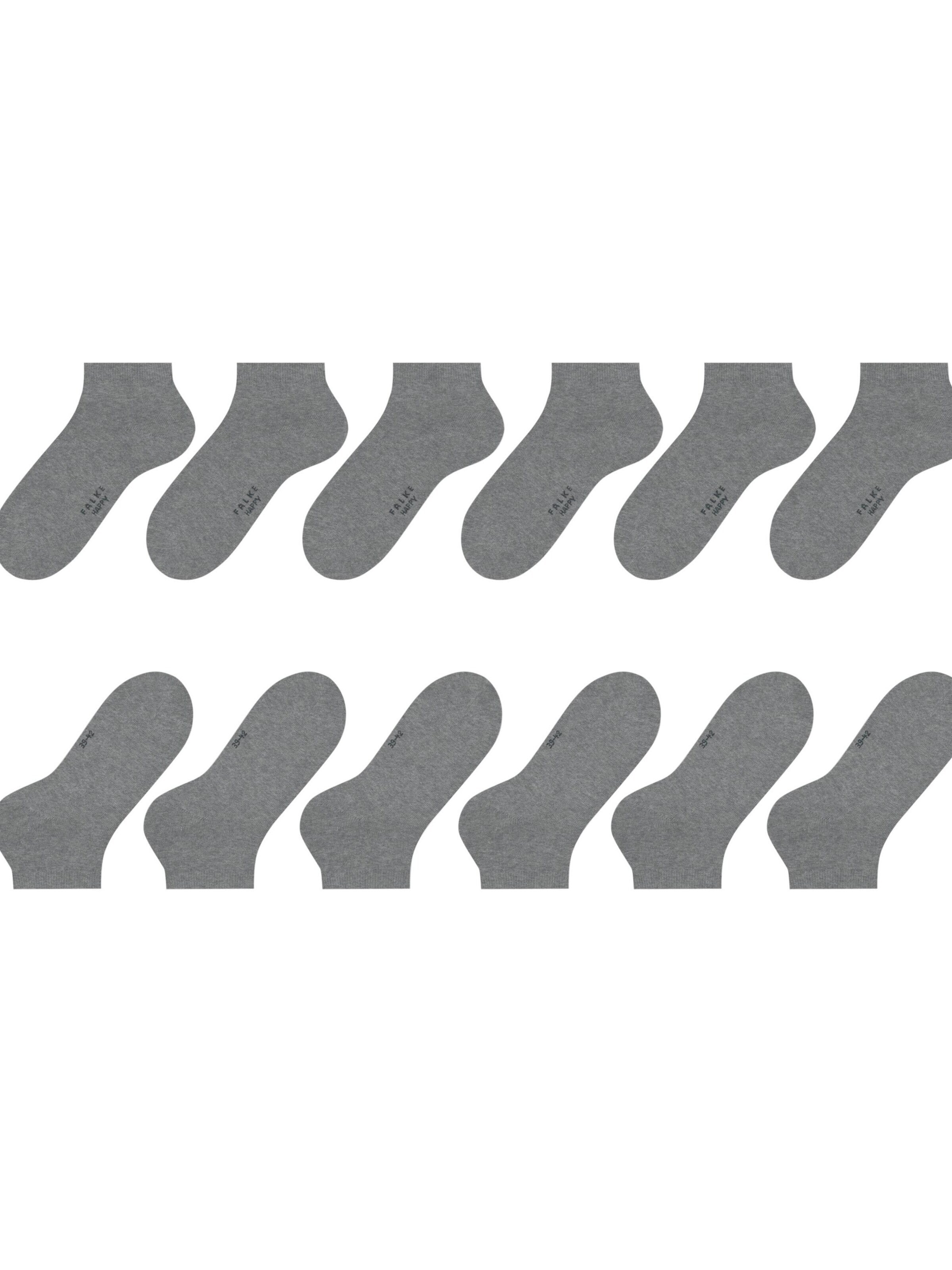 FALKE Socks 'Happy 6-Pack' in Grey