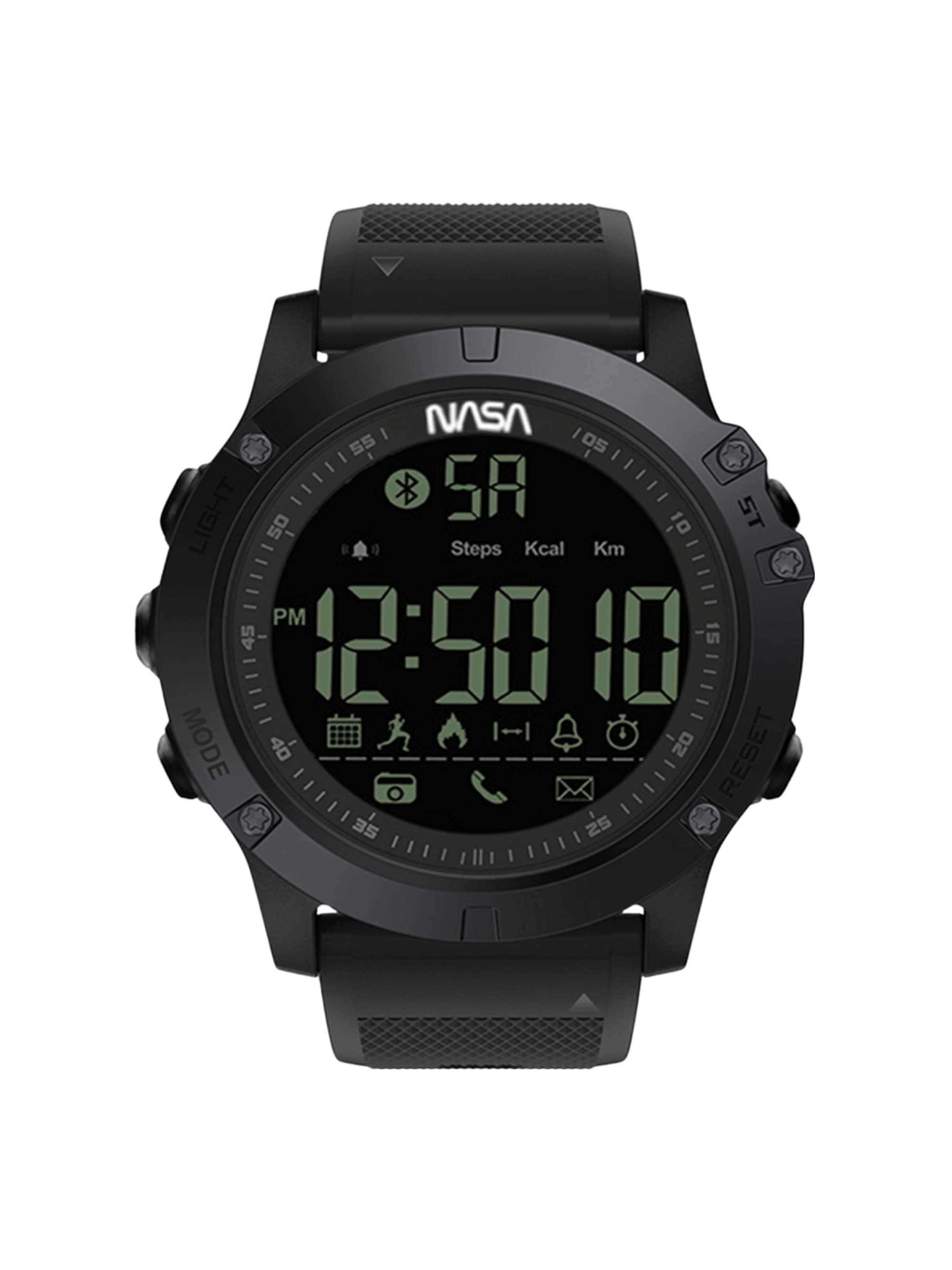 NASA Uhr 'Statement' in Schwarz: Vorderseite