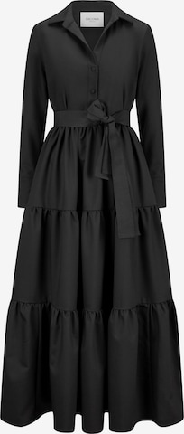 Robe-chemise Nicowa en noir : devant
