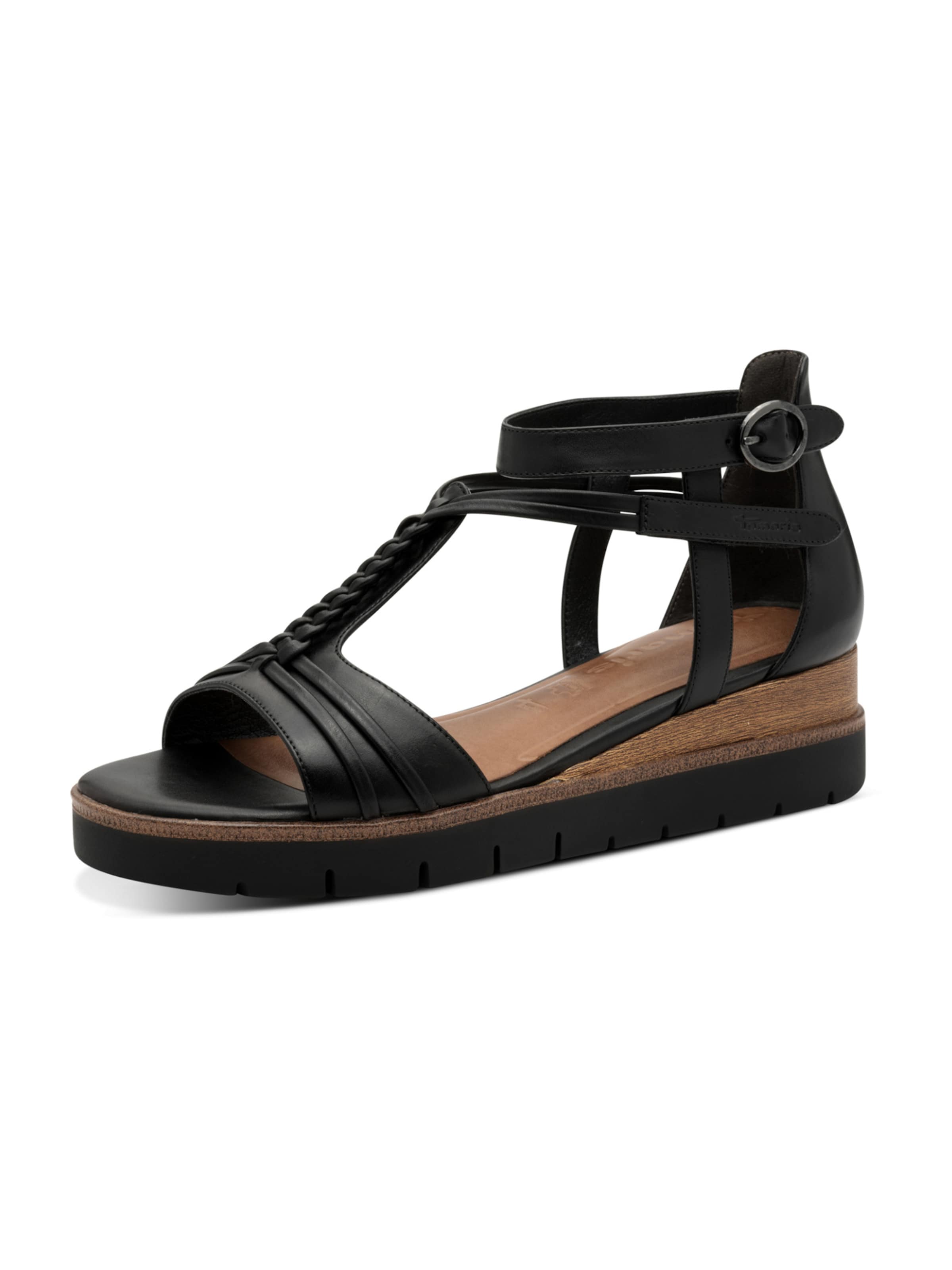 Tamaris Sandalen met riem in Zwart: voorkant