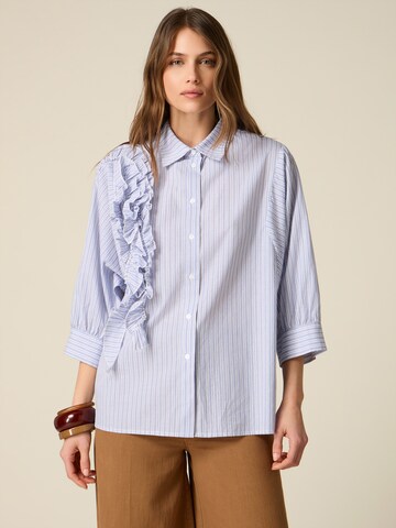 oltre - Blusa en azul: frente