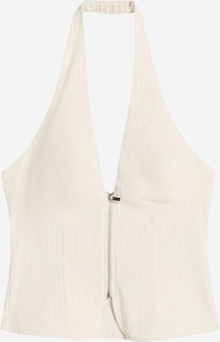 Top de la Bershka pe bej: față