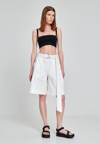 MONOSUIT Wide Leg Shorts 'Milano' in Weiß