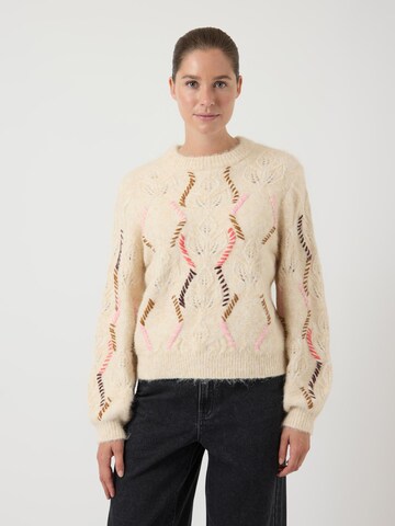YAS Sweater 'YASGabbi' in Beige: front