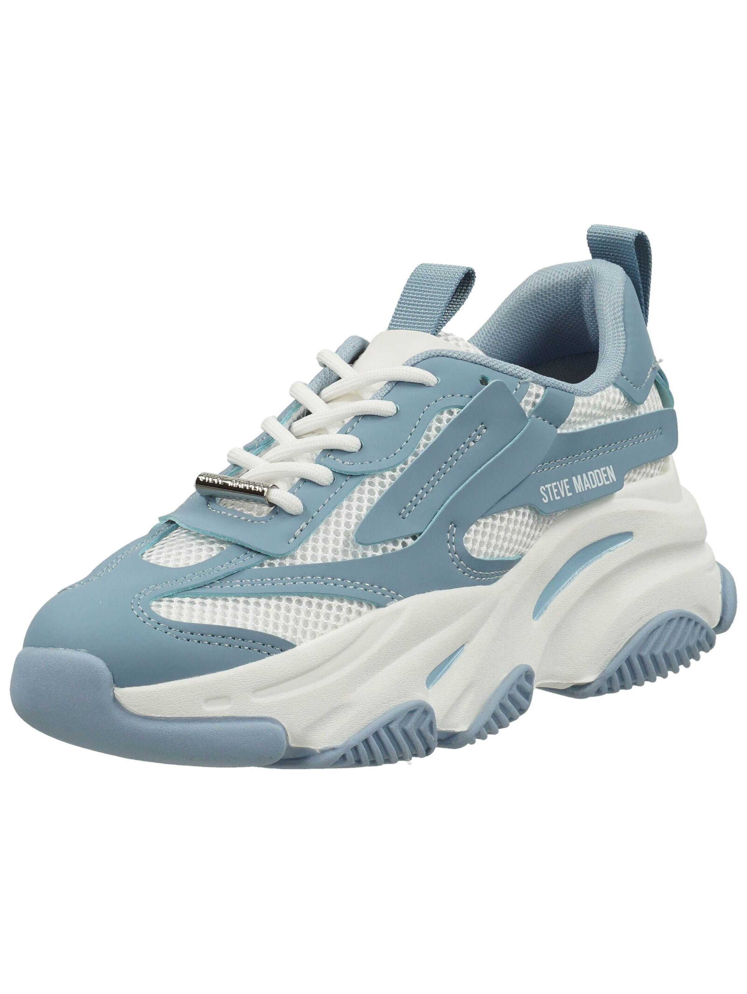 STEVE MADDEN Platform trainers in Blue: front