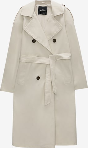 Pull&Bear Преходно палто в бежово: отпред