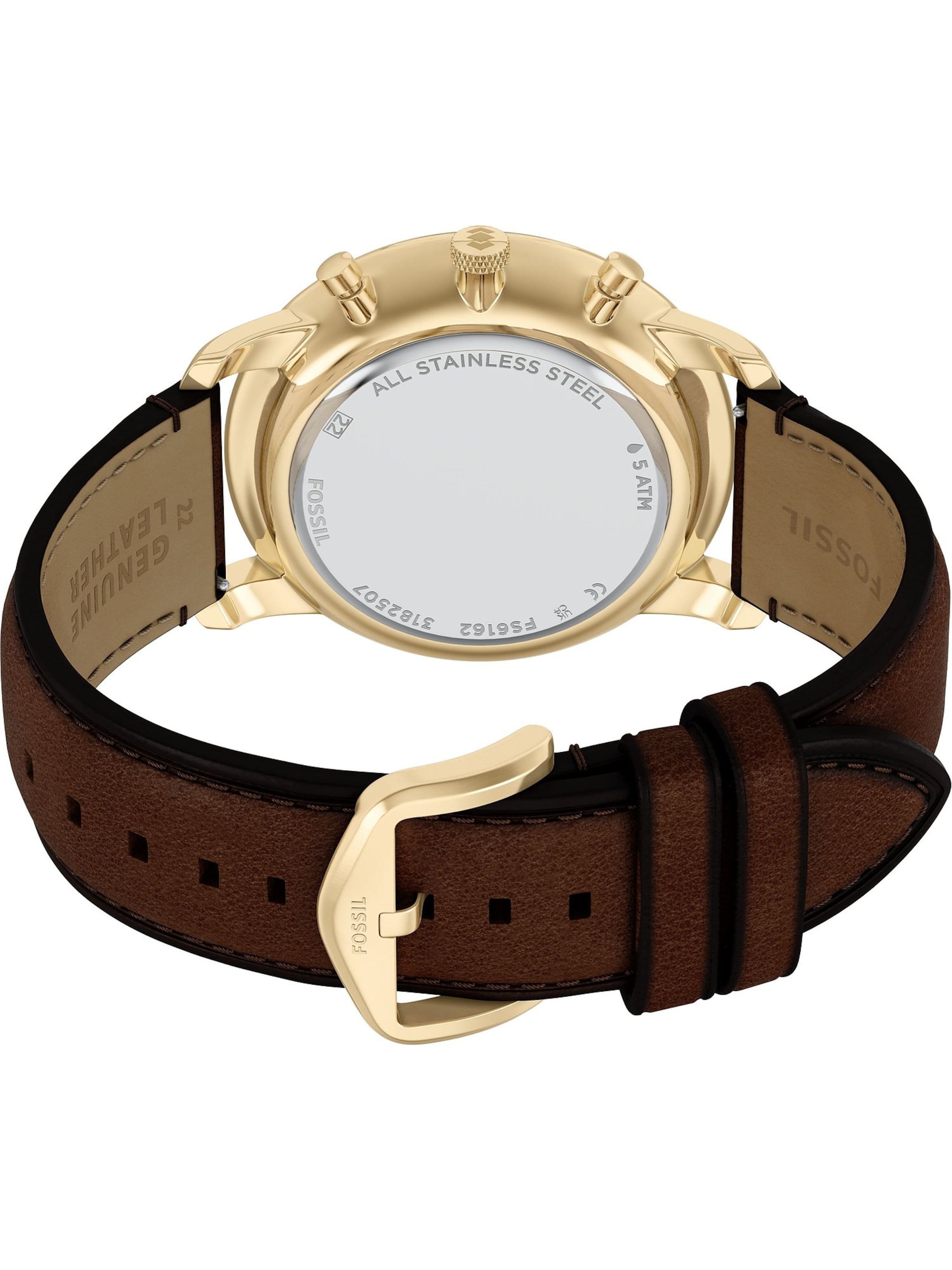 FOSSIL Analoguhr in Braun