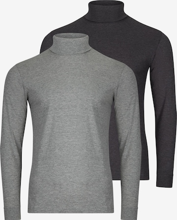 Ragman Shirt 'Basic' in Silver: front