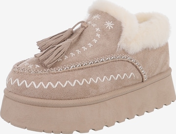 Ital-Design Snowboots in Braun: Vorderseite