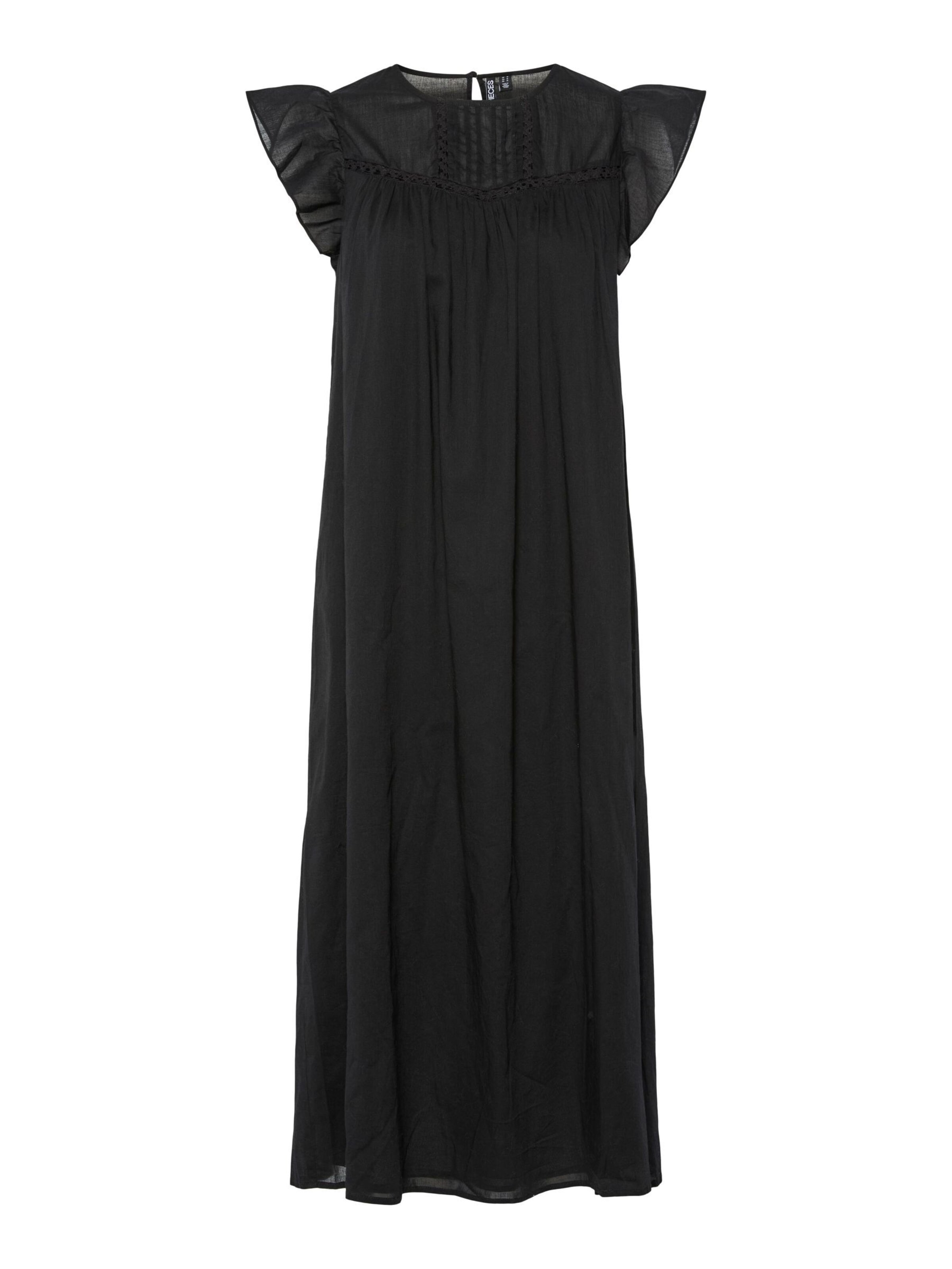 PIECES Jurk 'PCAstrid' in Zwart: voorkant