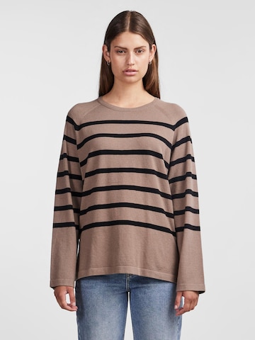 PIECES Pullover i brun: forside