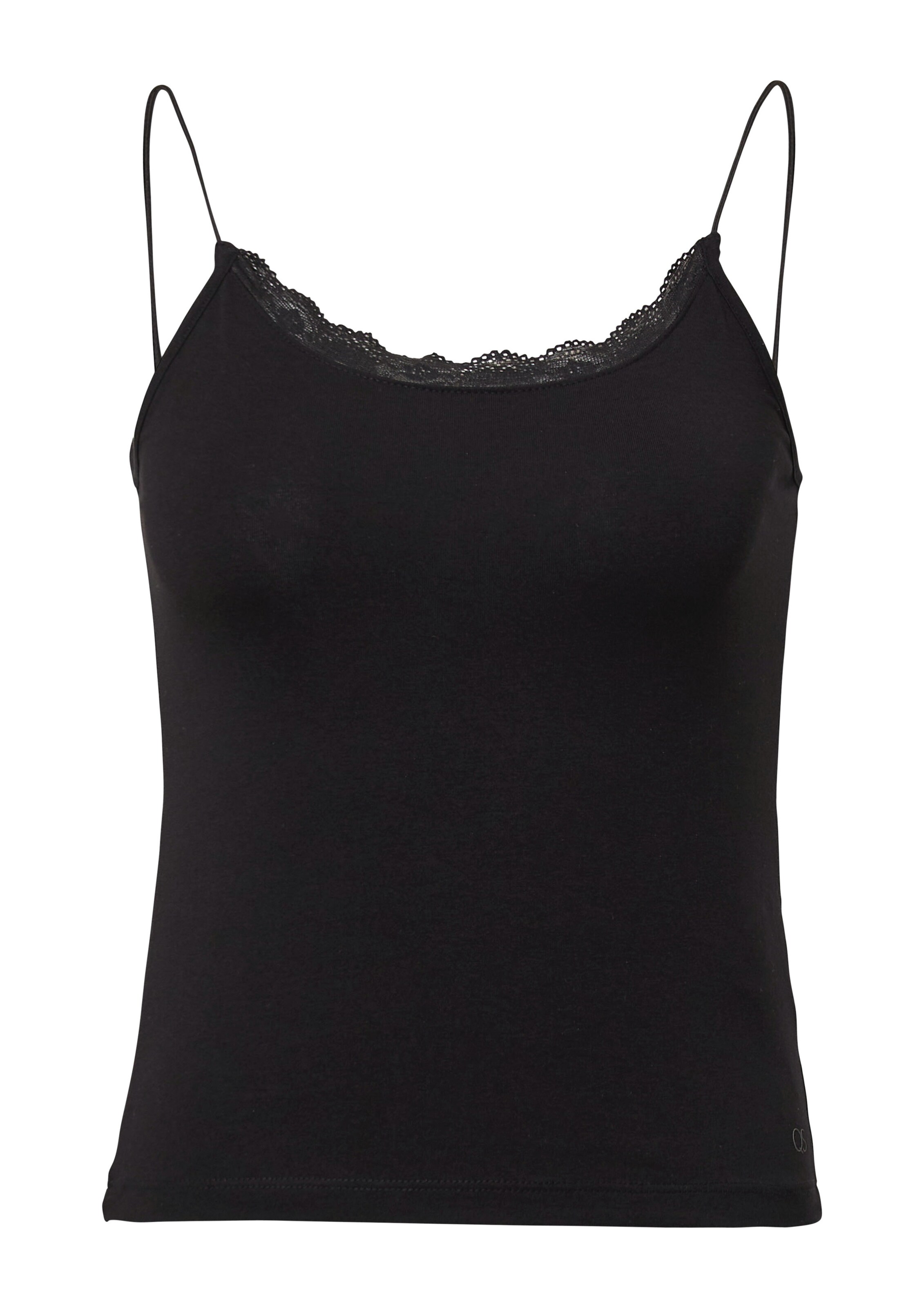 QS Top in Zwart: voorkant