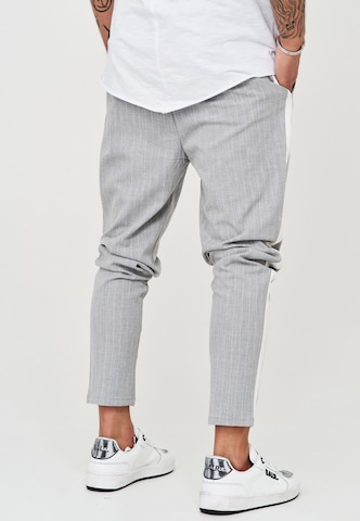 behype Tapered Chino Pants 'Madrid' in Grey
