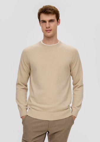 s.Oliver Sweater in Beige: front