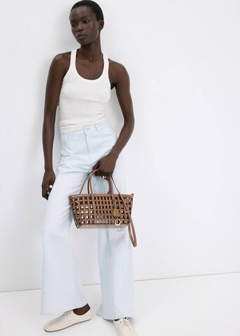 MANGO Handbag 'Cesta' in Brown