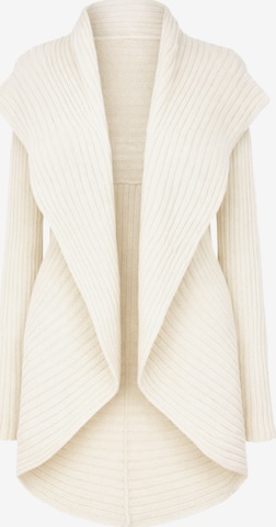 Süel knitwear - Cárdigan 'Round ribbed' en beige: frente